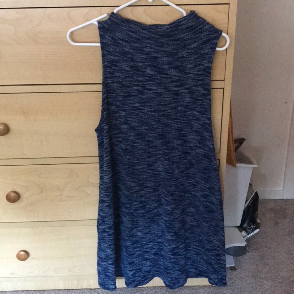Mock neck sleeveless dress